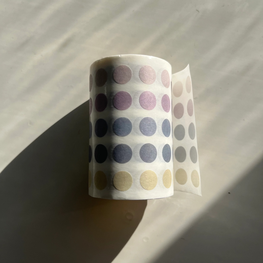 Pastellfärgade Cirkelformade Klistermärken