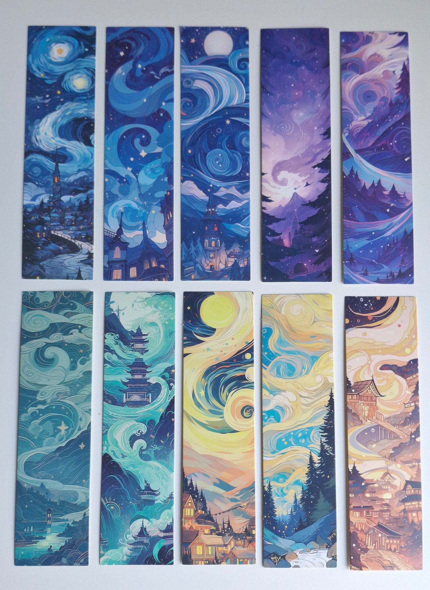 10pcs Dreamland Bookmark Set, Abyss and stars colourful bookmark fantasy